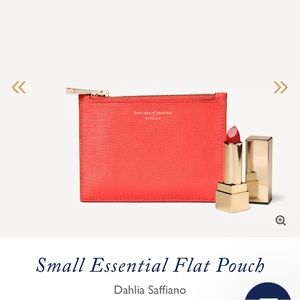 Aspinal of London Red Cosmetic Pouch